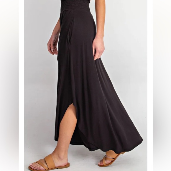 ShopEvelynne Dresses & Skirts - 41 Black long Curved Hem Maxi skirt